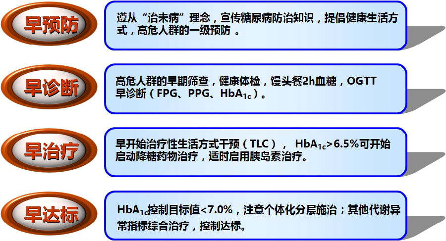 原则"2型糖尿病的治疗需多靶点综合控制,积极干预心血管事件危险因素